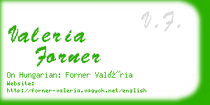 valeria forner business card